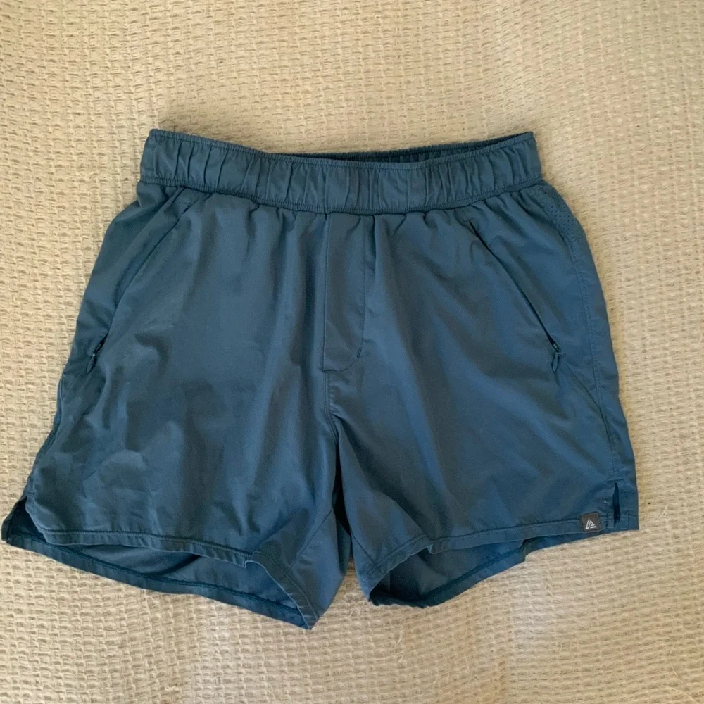 Athletegy Quad Short 2.0 Iron Blue 5” Lined Athletic Workout Running Shorts